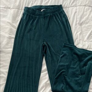 Altar’d State Teal Velvet Lounge Pants